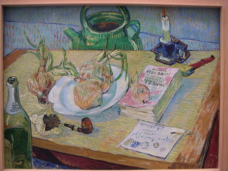 Vincent Van Gogh Still life with a plate of onions oil painting image